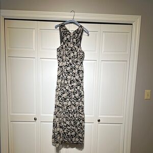 Express Black and White Halter Maxi Dress